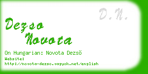 dezso novota business card